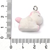 Flocky Anima Resin Pendants with Platinum Iron Loop FIND-S001-13C-3