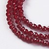 Glass Beads Strands EGLA-E057-02B-14-3