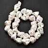 Electroplated Shell Pearl Beads Strands BSHE-C009-01C-3