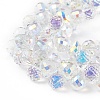 Transparent Electroplate Glass Beads Strands EGLA-F152B-AB02-3