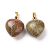 Natural Unakite Pendants G-I311-A29-G-1