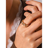 304 Stainless Steel Micro Pave Cubic Zirconia Finger Rings WGEDC70-01-3