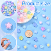 60G 4 Styles Frosted Transparent Acrylic Beads OACR-YW0002-66-2