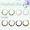 ANATTASOUL 4 Pairs 4 Colors Cellulose Acetate(Resin) Hoop Earrings with Alloy Pins EJEW-AN0004-51-2