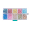 10 Colors Baking Painted Transparent Glass Round Beads DGLA-JP0001-22-6mm-2
