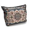 Bohemian Flower Printed Linen Storage Zipper Clutch Bags ABAG-Z002-03B-3