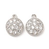 Brass Micro Pave Cubic Zirconia Charms KK-E071-12P-2