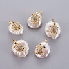 Natural Cultured Freshwater Pearl Pendants PEAR-J004-30G-1