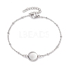 Tarnish Resistant 304 Stainless Steel Satellite Chain Bracelet Makings X-BJEW-JB10587-01-1