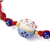Adjustable Lanmpword Evil Eye Braided Bead Bracelet BJEW-JB11059-02-3