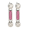 304 Stainless Steel Enamel Stud Earrings EJEW-S229-15P-06-1