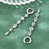 Brass Micro Pave Cubic Zirconia Hoop Dangle Earrings KK-CBA8324-09G-1