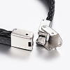 Leather Braided Cord Bracelets BJEW-E324-A10-4