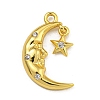 Rack Plating Brass Micro Pave Cubic Zirconia Pendants KK-U035-03G-1