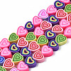 Handmade Polymer Clay Beads Strands X-CLAY-N008-050-1