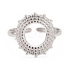 Non-Tarnish 304 Stainless Steel Donut Open Cuff Ring for Women RJEW-C025-21P-3
