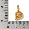 Brass Micro Pave Cubic Zirconia Pendants KK-K345-13Q-G-3