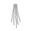 Alloy with Rhinestone Cup Chains Tassel Pendants EJEW-B036-04P-1