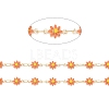 Brass Daisy Flower & Oval Link Chains CHC-I035-13G-07-2