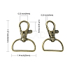 Alloy Swivel Clasps FIND-CJC0012-093AB-2