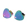 Ion Plating(IP) 304 Stainless Steel Stud Earring Findings STAS-I183-08B-M-2
