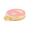 Golden Plated Alloy Enamel Charms ENAM-Q437-14C-2