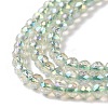 Electroplate Transparent Glass Beads Strands GLAA-H021-01B-FR07-5