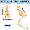 80Pcs Brass Bead Tips KK-BBC0019-12-2