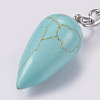 Synthetic Turquoise Keychain KEYC-P041-B03-3