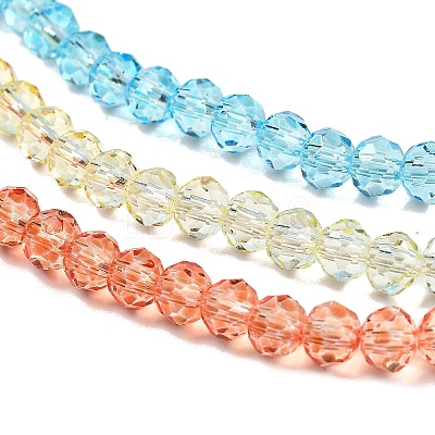 Transparent Painted Glass Beads Strands X1-DGLA-A034-T3mm-A13-1