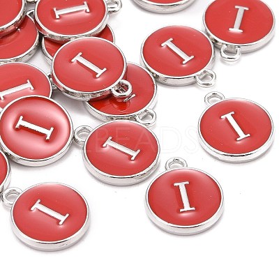 Platinum Plated Alloy Enamel Charms X-ENAM-S118-03I-P-1