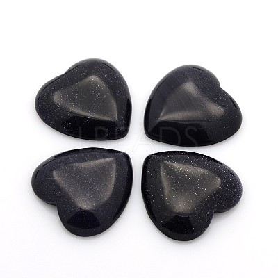 Synthetic Blue Goldstone Cabochons G-P021-06-1