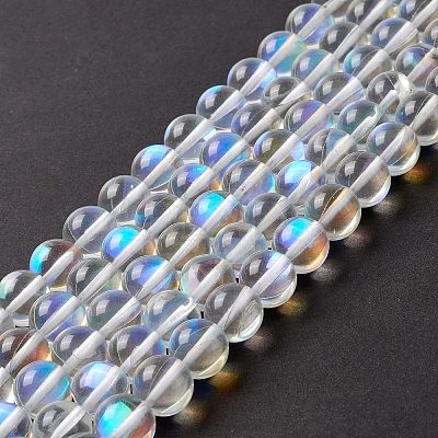 Synthetic Moonstone Beads Strands G-E573-02C-14-1