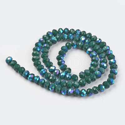 Electroplate Opaque Solid Color Glass Beads Strands EGLA-A034-P3mm-L06-1