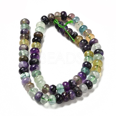 Natural Colorful Fluorite Beads Strands G-D481-19B-1