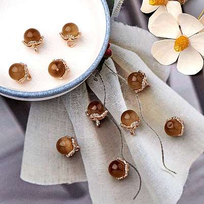 10Pcs Gemstone Charm Pendant Crystal Quartz Healing Natural Stone Pendants Buckle for Jewelry Necklace Earring Making Cra JX599J-1