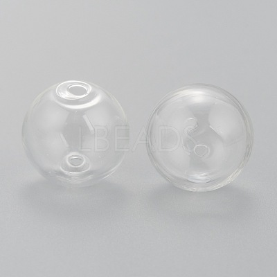 Handmade Blown Glass Globe Beads X-DH017J-1-1