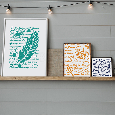1 Set PET Hollow Out Drawing Painting Stencils DIY-MA0003-27-1