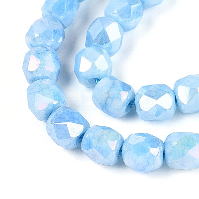 Anti-Tarnish Electroplate Glass Beads Strands GLAA-N057-6mm-01-1