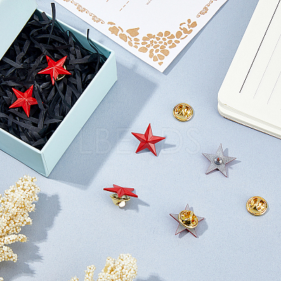 12Pcs Star Alloy Lapel Pin Backs for Backpack Clothes JEWB-FH0003-07B-1