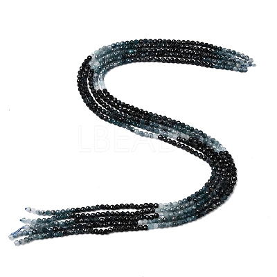 Natural Blue Tourmaline Beads Strands G-G294-A02-3mm-1
