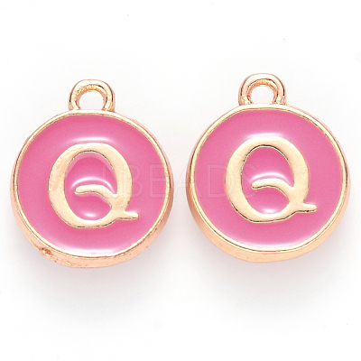 Golden Plated Alloy Enamel Charms ENAM-S118-08Q-1