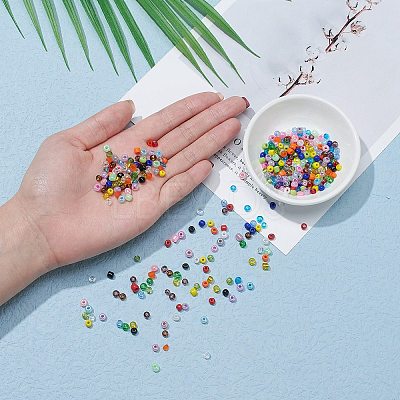 24 Colors 8/0 Glass Seed Beads SEED-X0052-02-3mm-1