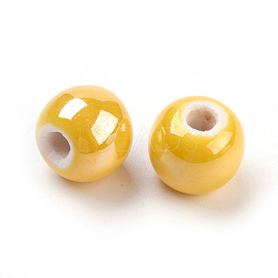 Glazed Porcelain Beads PORC-D001-12mm-16-1