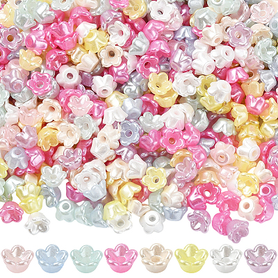 2400Pcs 8 Colors Opaque Acrylic Beads FIND-SP0001-18-1