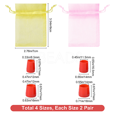 8Pair PVC High Heel Stoppers Protector FIND-GF0002-08E-1