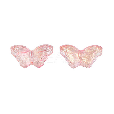 Transparent Spray Painted Glass Beads LS-GLAA-S190-018A-A01-1