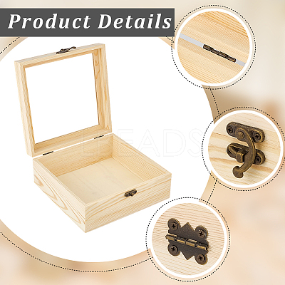 Wooden Storage Boxes WOCR-CL0001-01B-1