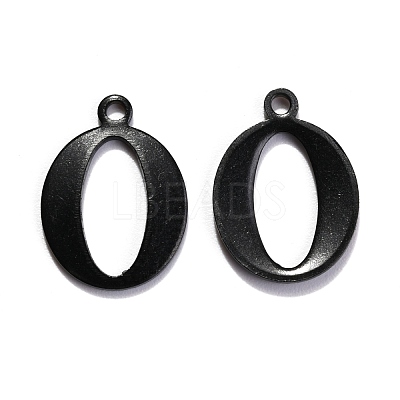 304 Stainless Steel Alphabet Charms STAS-H122-O-EB-1