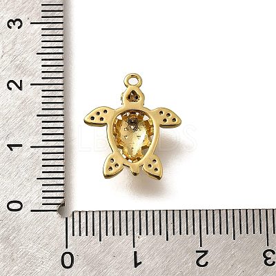 Brass Micro Pave Cubic Zirconia Pendants KK-U055-07G-02-1